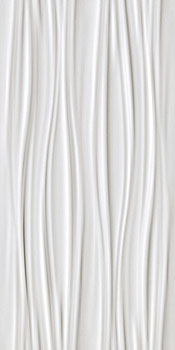  плитка настенная 3d wall ribbon white matt 40x80