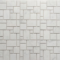 12 stone bianco carrara random square 30.5x30.5x0.1